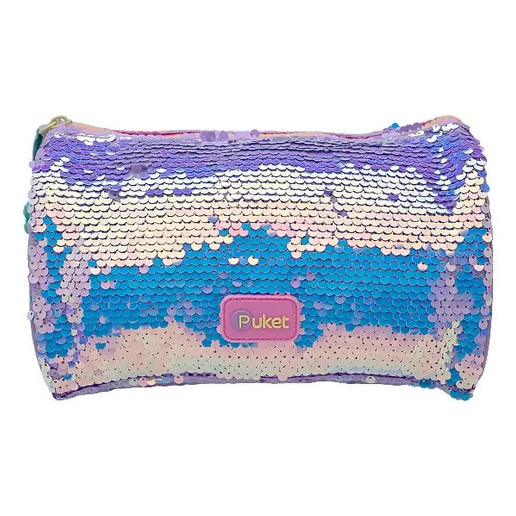 Necessaire Paete Gata Sereia Puket Cor Verde/água Verde/água Paetê Gata Sereia