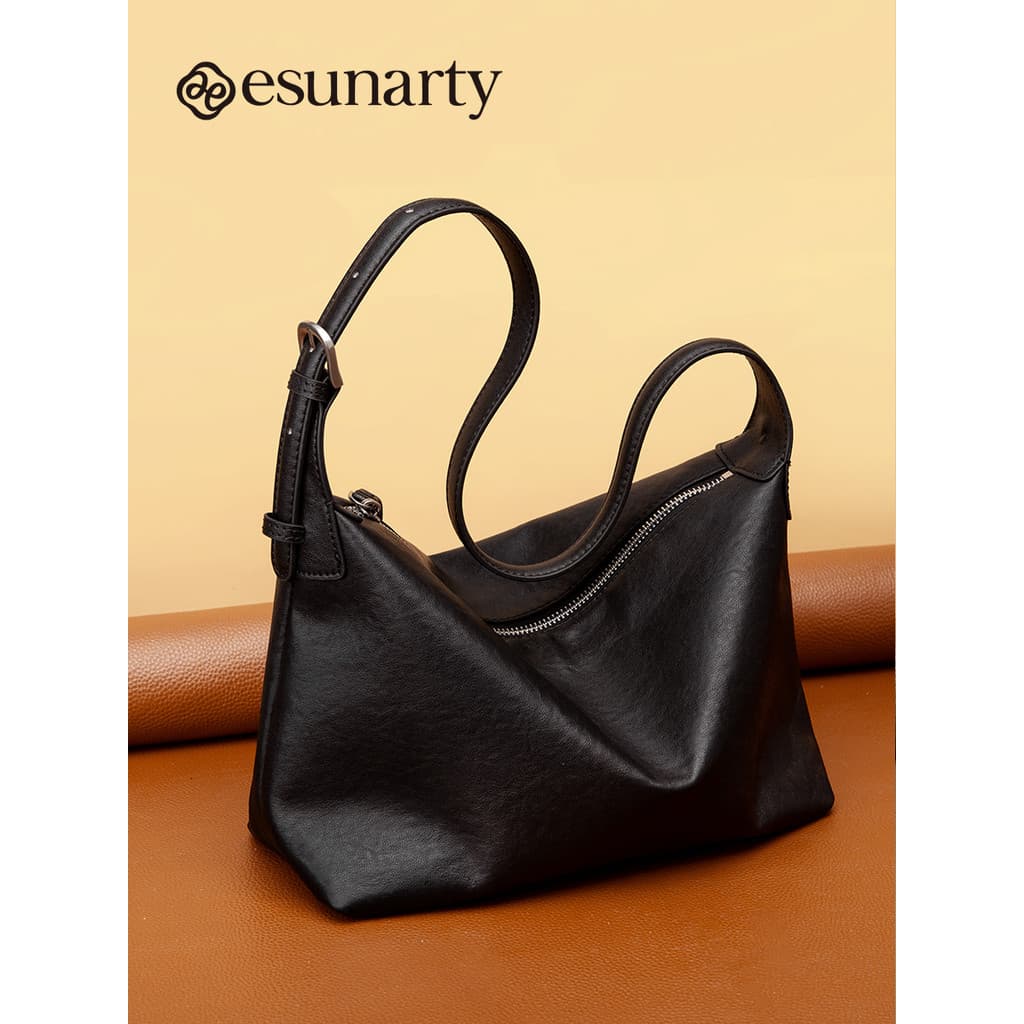 Bolsa de couro genuíno nas axilas feminina 2026 novo estilo moda grande capacidade sacola Commuter senhoras High-End sac