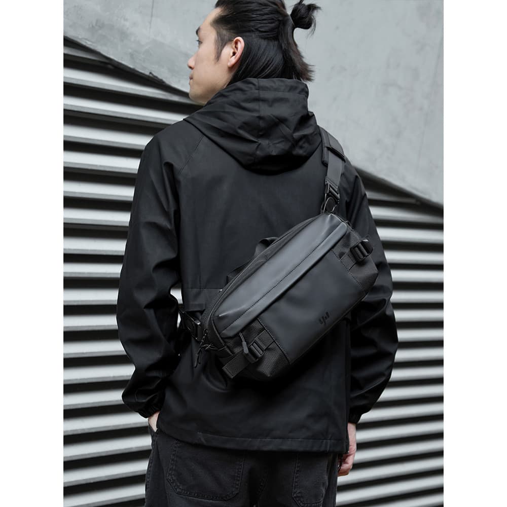 Bolsa mensageiro masculina, bolsa de peito para viagem, bolsa mensageiro funcional para ciclismo, esportes ao ar livre,