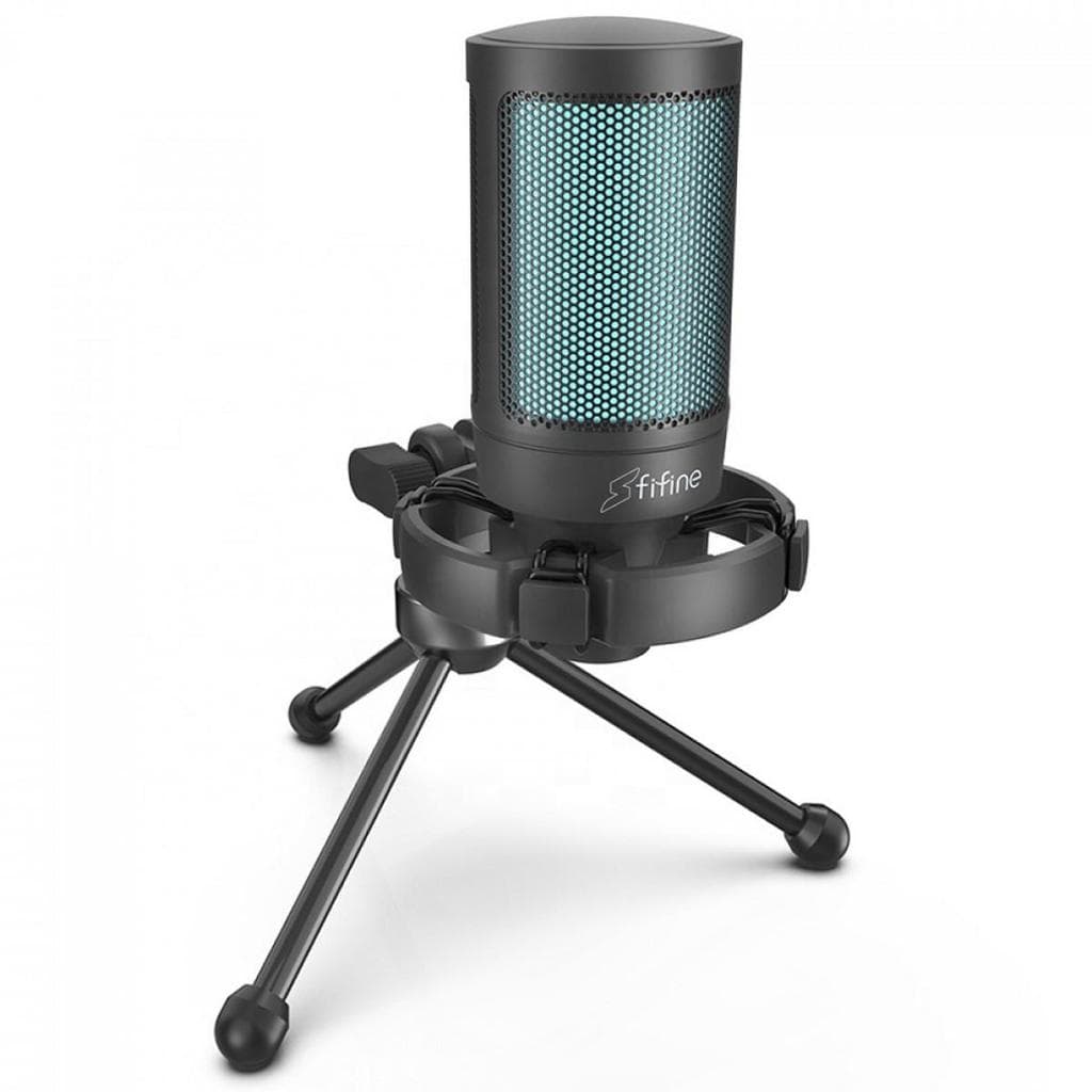 Microfone Fifine x SuperFrame SFM2, USB, RGB, Condensador, Preto, SFM2