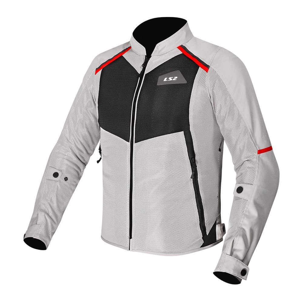 Jaqueta Ls2 Masculina Breeze Preto Cinza e Vermelho
