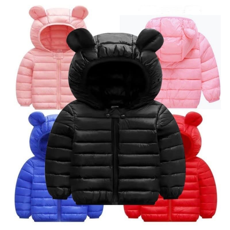 Meninos 1-5 anos de idade exterior usar jaqueta leve meninas capuz baixo Casual quente roupas de inverno bebê outono H9X