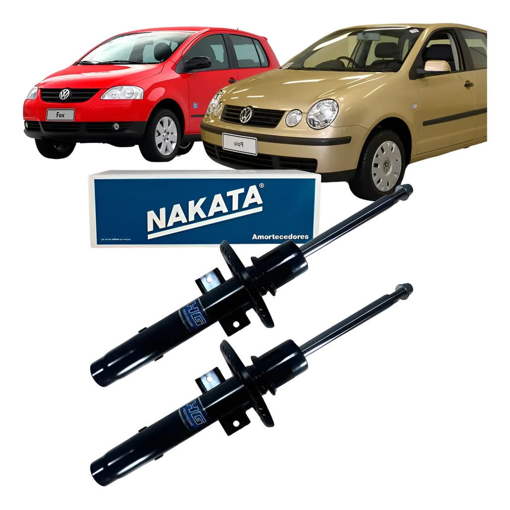 Par Amortecedor Dianteiro Nakata Fox Polo Spacefox C/ Barra