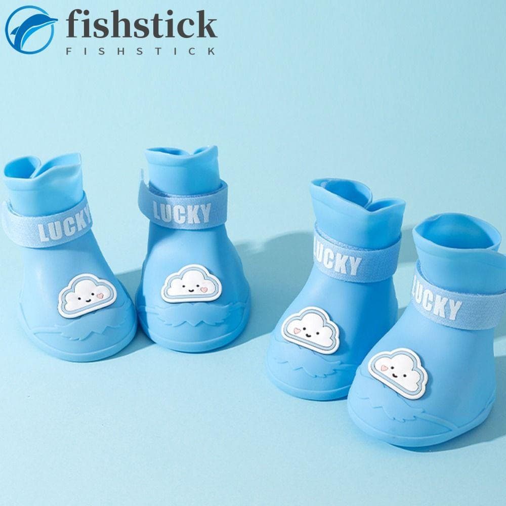 FISHSTICKA 4 Unidades/Conjunto Antiderrapante Para Animais De Estimação , Sapatos De Chuva Cães Resistentes Ao Desgaste
