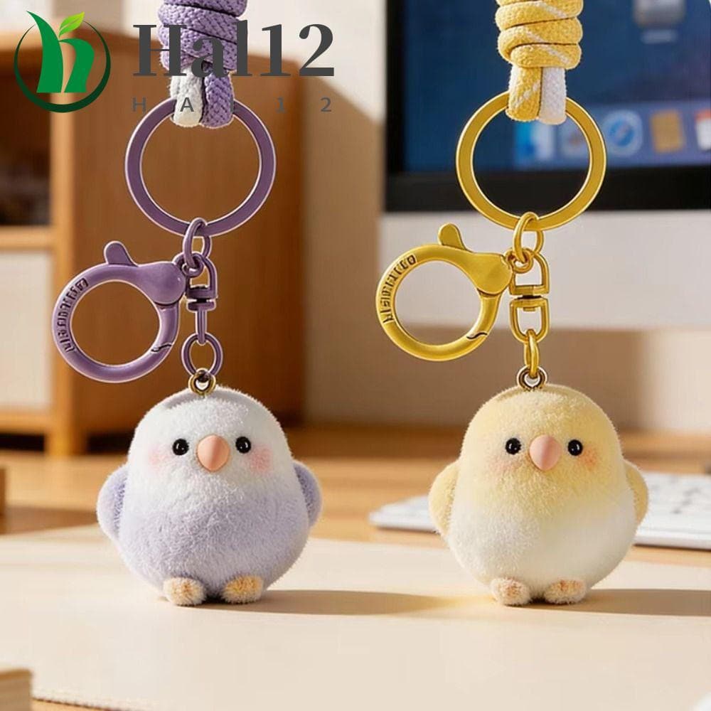 Chaveiro Com Pingente De Pássaro Flocado HALB , De Pelúcia Design , Corda De Mão De Malha