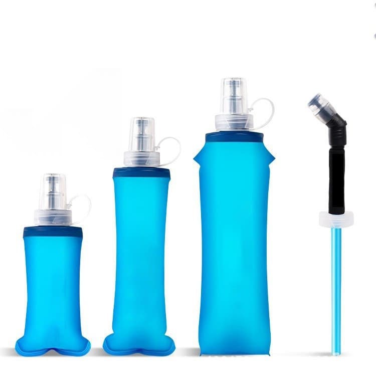 [Estoque Pronto] Garrafa De Água Macia Esportiva Profissional Bolsa Dobrável Para Corrida Ao Ar Livre TPU/Material De Si
