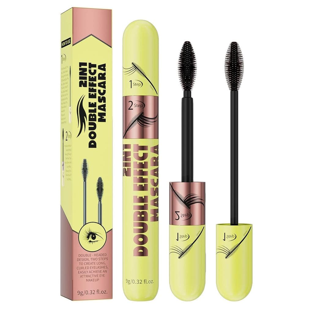 Máscara para Cílios em Tom de Marrom - Fórmula à prova d'água, lavável e sem manchas para cílios volumosos, longos e mac