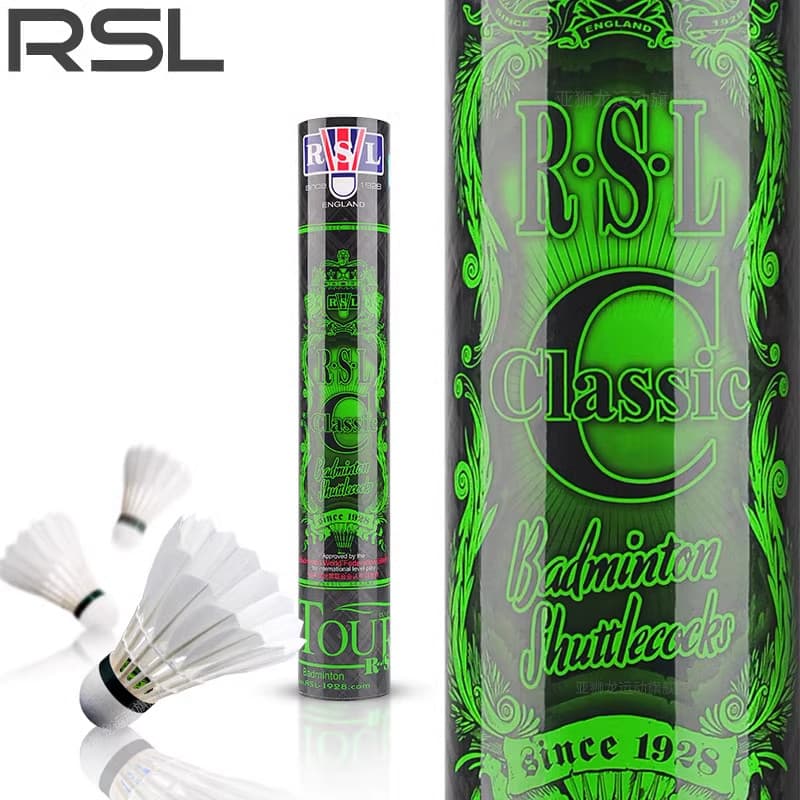 R RSL Yashilong Premium Clássico Badminton Classe C Pena de Ganso Preferencial Resistente a Jogar Jogos Bola Sensação Pa