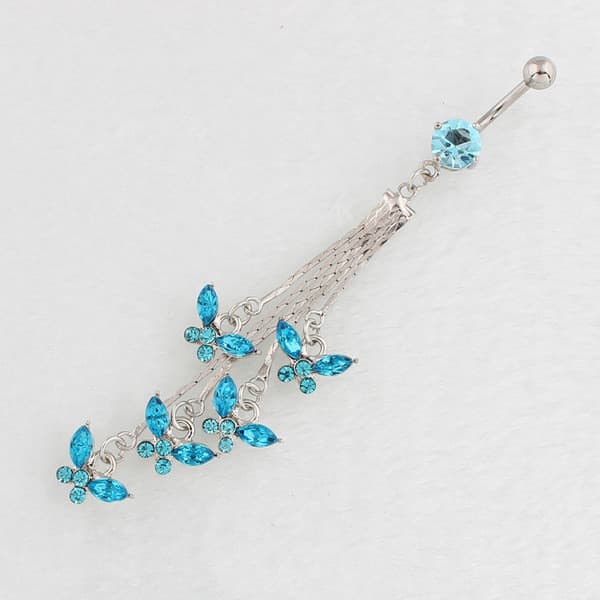 piercing umbigo bijuterias femininas ☀Umbigo anel borboleta umbigo prego médico haste de aço inoxidável corpo punctura m