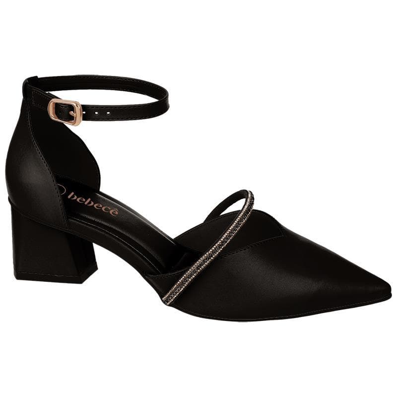 Scarpin Bebecê Salto Bloco Bico Fino Com Fecho T3838-576
