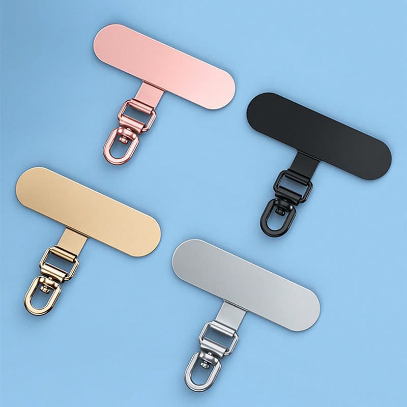 1 Pçs Novo Atualizado De Aço Inoxidável Celular Cordão Caso Telefone Universal Rotação 360 Graus Conector Segurança Peça