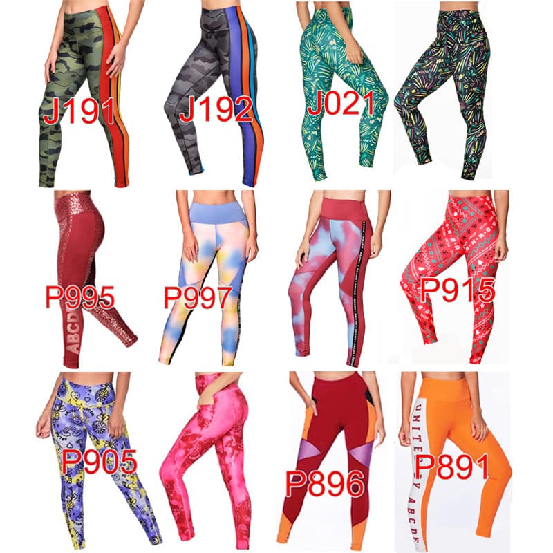 ZW Fitness Calças justas elásticas de secagem rápida P886 891 896 905 995 997 J021 191 192