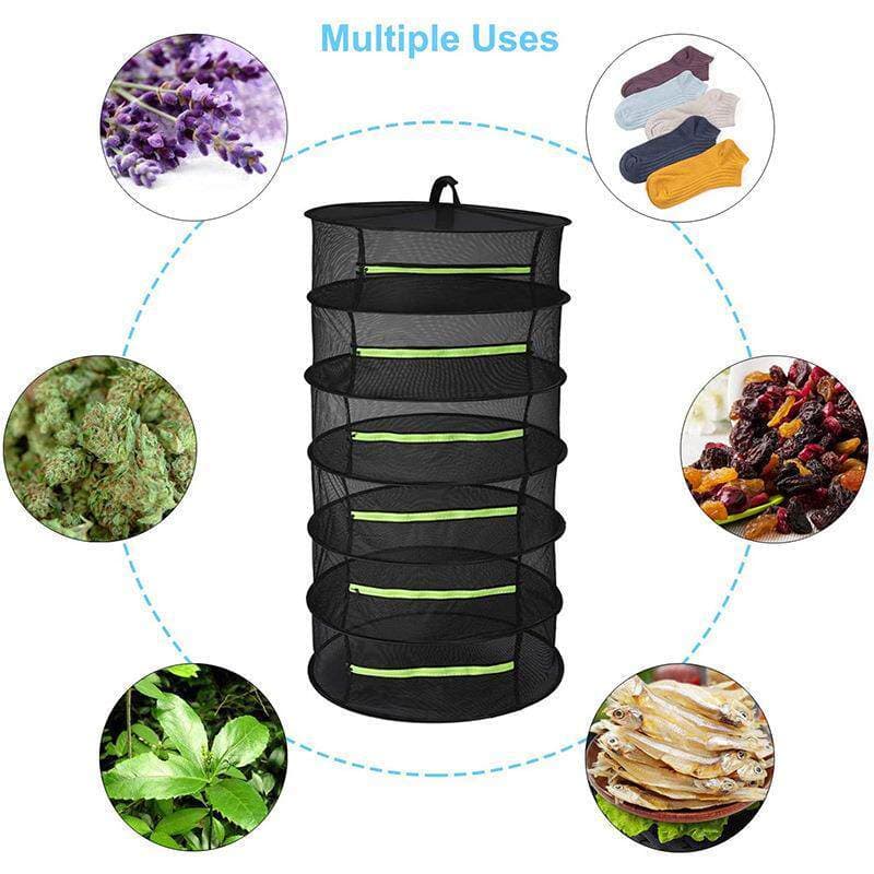 Rede de secagem dobrável gaiola casa varanda Multi-camada secagem peixe carne legumes bens secos net bolso Anti-Mosquito