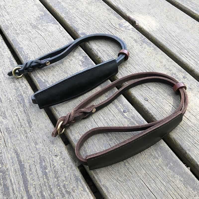Coleira de couro de primeira camada Demu Doberman Coleira especial One Pull Dog Chain Pet Supplies Médio Grande Dog Coll