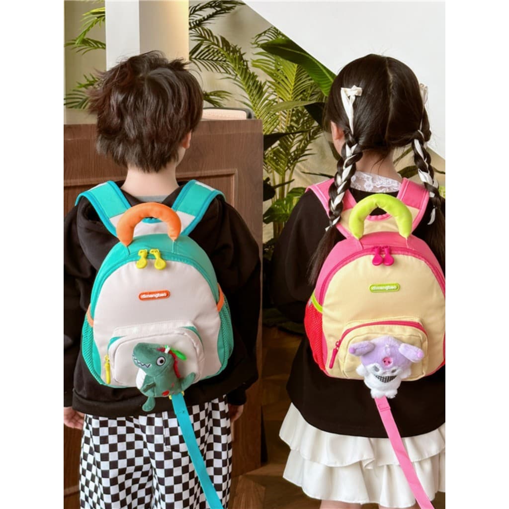 Mochila escolar de jardim de infância, mochila escolar de entrada para bebês, mochila fofa de desenho animado para menin