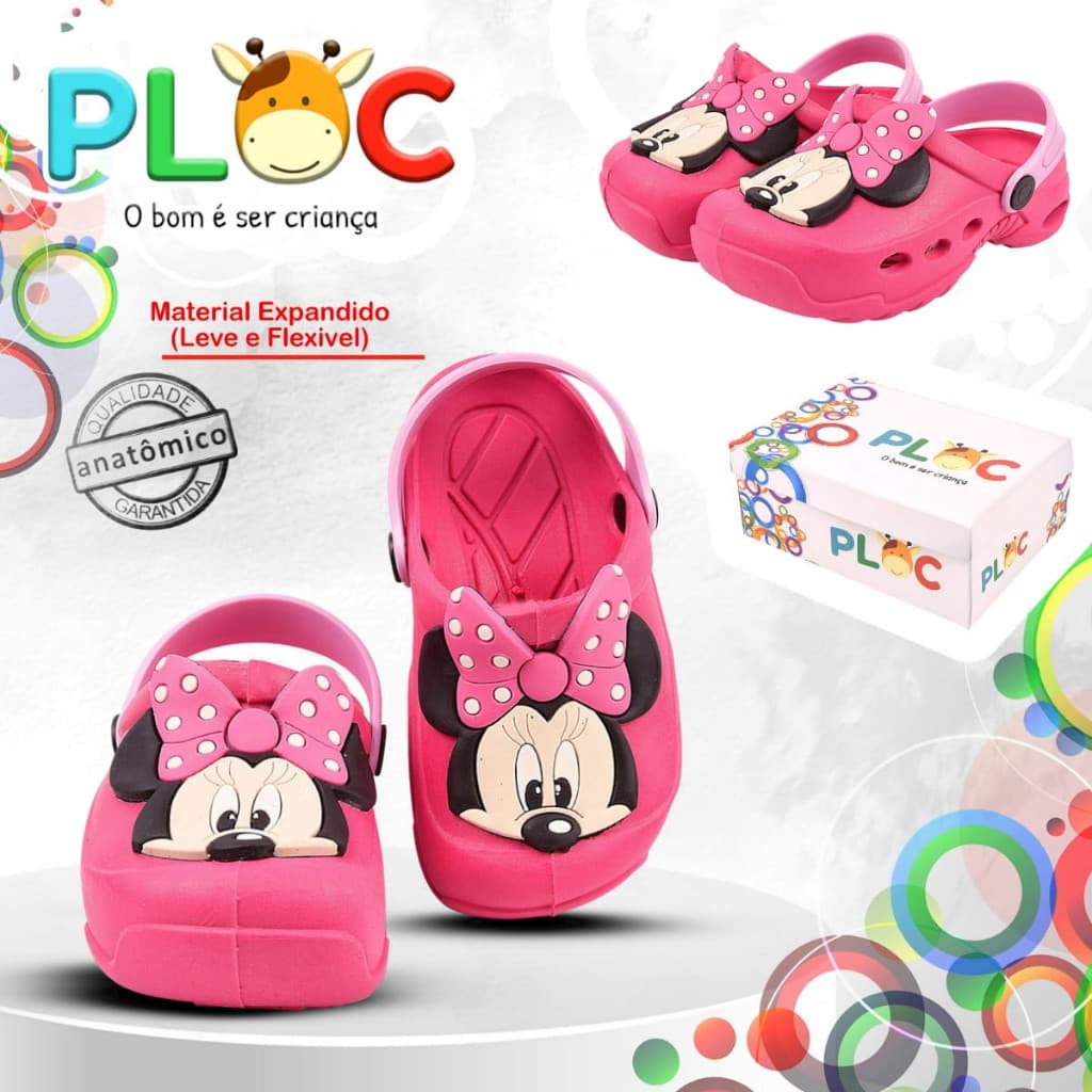 Sandália Babuche Menina PLOC Bab03 - PINK