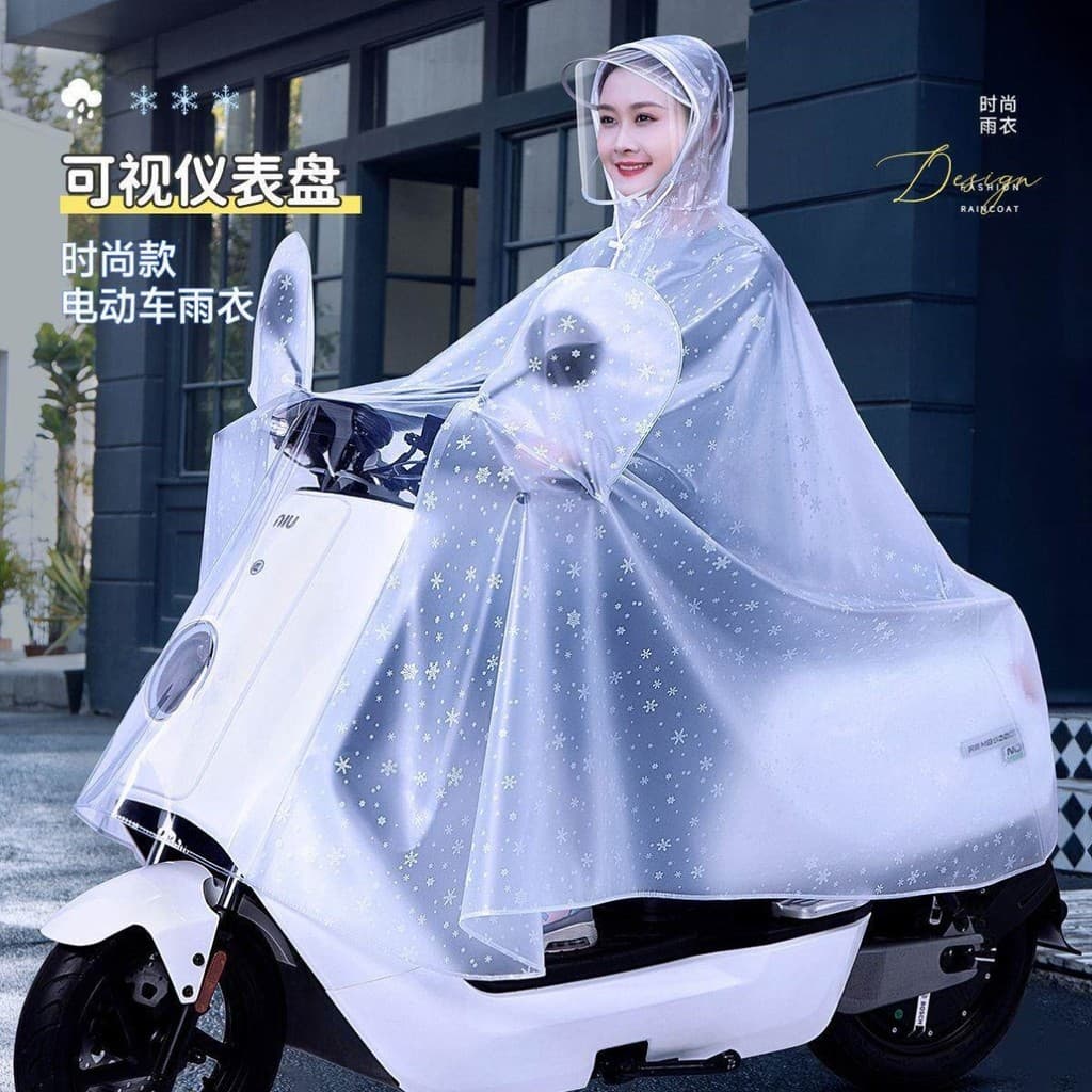 Emma Di Tailing bateria elétrica carro capa de chuva feminina novo estilo moda longo corpo inteiro à prova de chuva Ponc