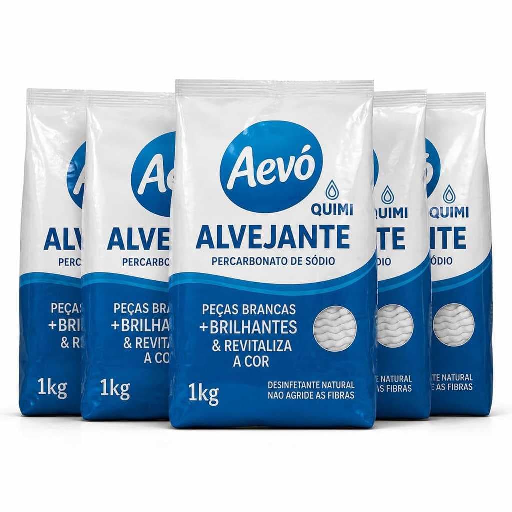Percarbonato de Sódio Alvejante Sem Cloro Tira Manchas Roupas Brancas Coloridas Multiuso Lavandeira Até 5kg
