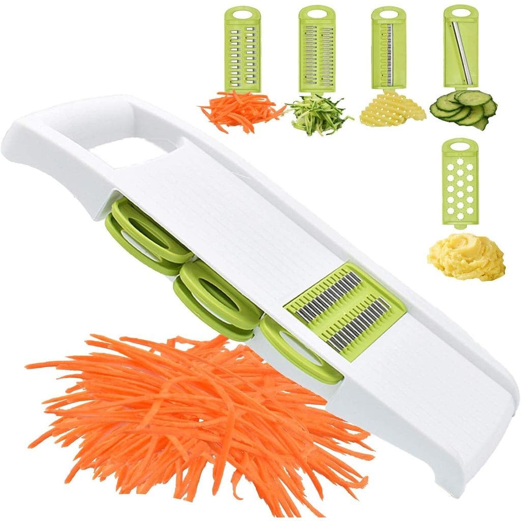 NACOLUS Cortador de Legumes 5 em 1, Mandoline Multilâmina, Cortador de Batatas e Vegetais, Triturador de Legumes, Cortad