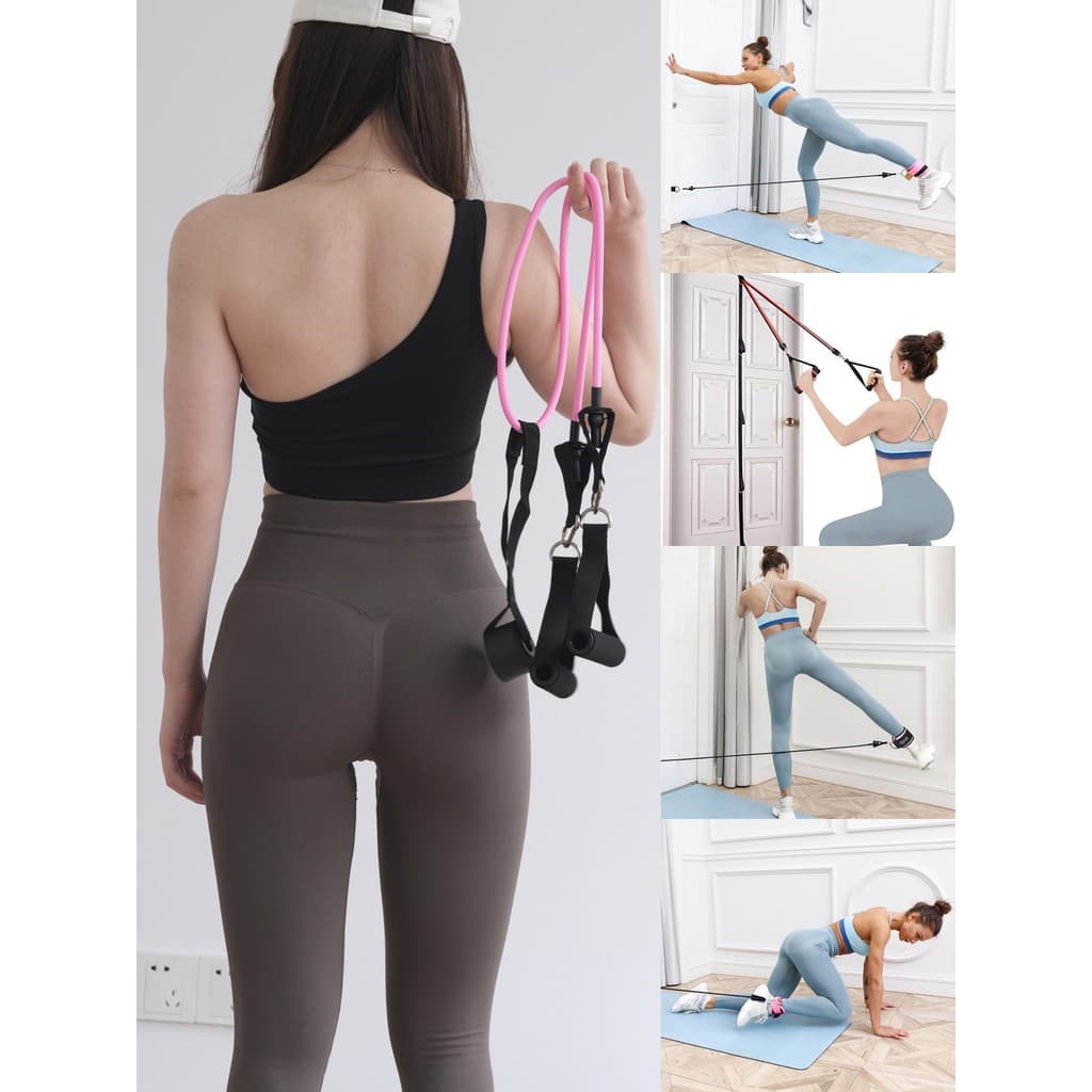 ZE Fitness corda de tensão doméstico peito treinamento muscular volta quadril perna treinamento resistência banda corda