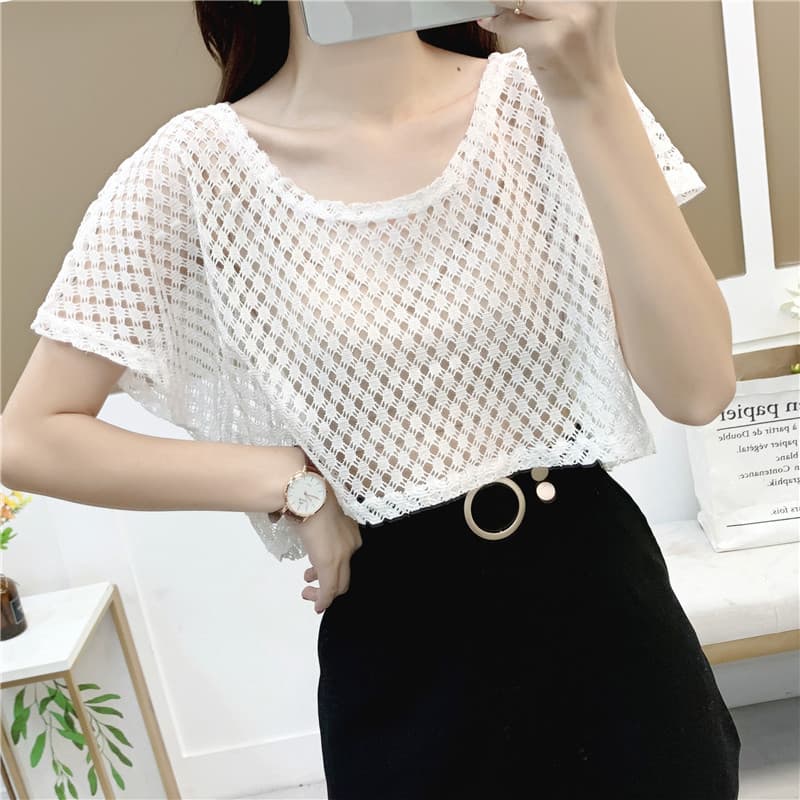 Super fada oco pequeno xale feminino verão estilo fino pulôver exterior combinando grade curto pequeno exterior xale com
