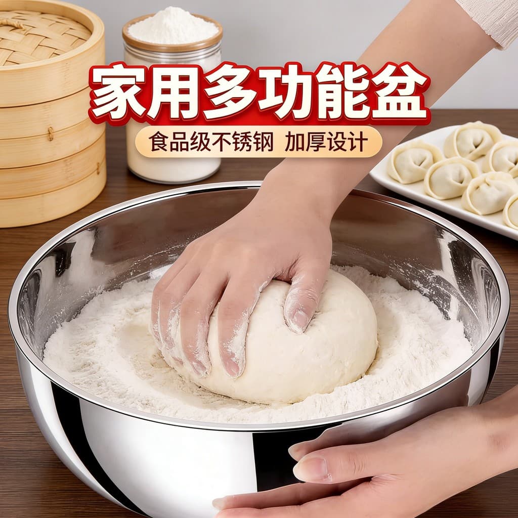 Novo estilo 32CM extra grosso grande bacia extra grande e bacia grande capacidade bacia de amassar engrossado tempero ba