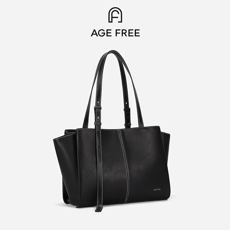 AGE FREE Bolsa para Laptop 45cm Couro Resistente Multiuso Ombro e Mão Viagem Escritório