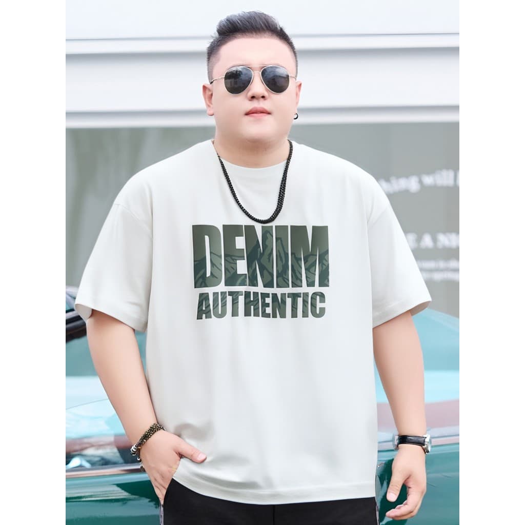 Estilo americano plus Size qualidade roupas masculinas na moda em torno do pescoço de manga curta camiseta verão novo es