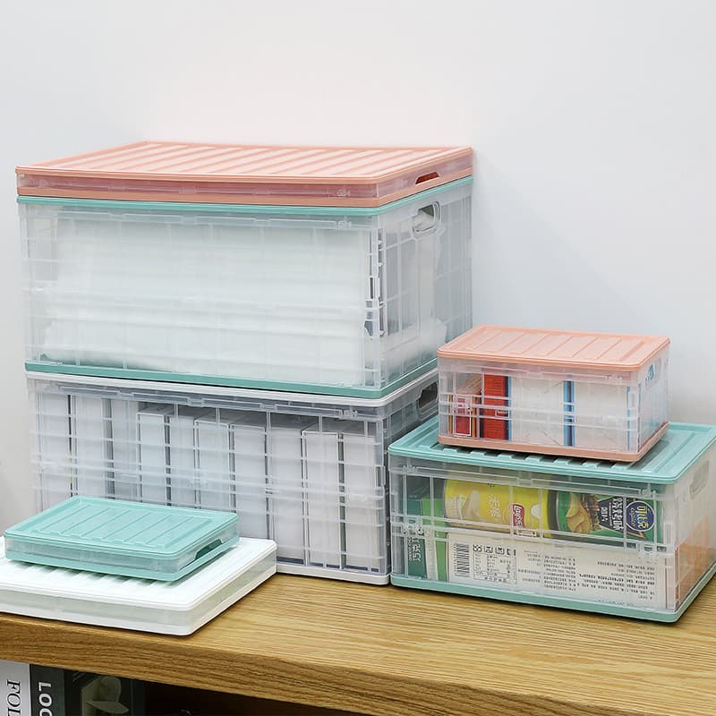 Nova caixa dobrável de armazenamento de mesa arquivo de roupas doméstico caixa de armazenamento de plástico ao ar livre