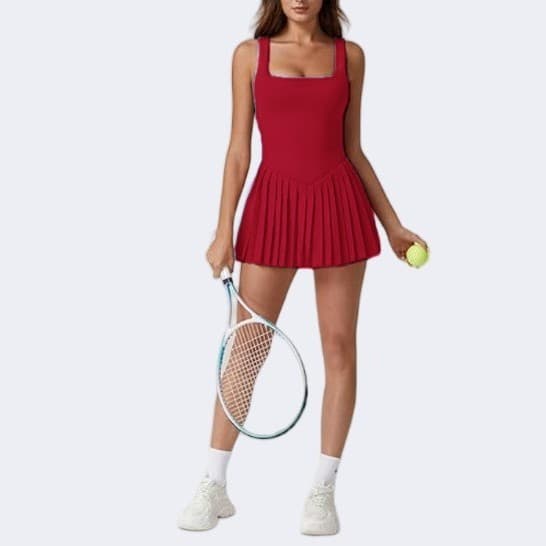 Saia Curta Plissada anti-Reflexo Esportiva Feminina