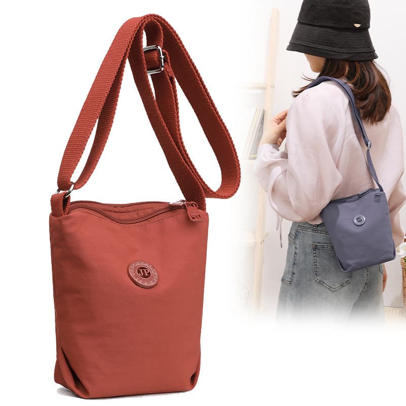 Bolsa mensageiro feminina simples All-Match leve Casual ombro portátil bolsa pequena multicamadas bolsa para celular moc