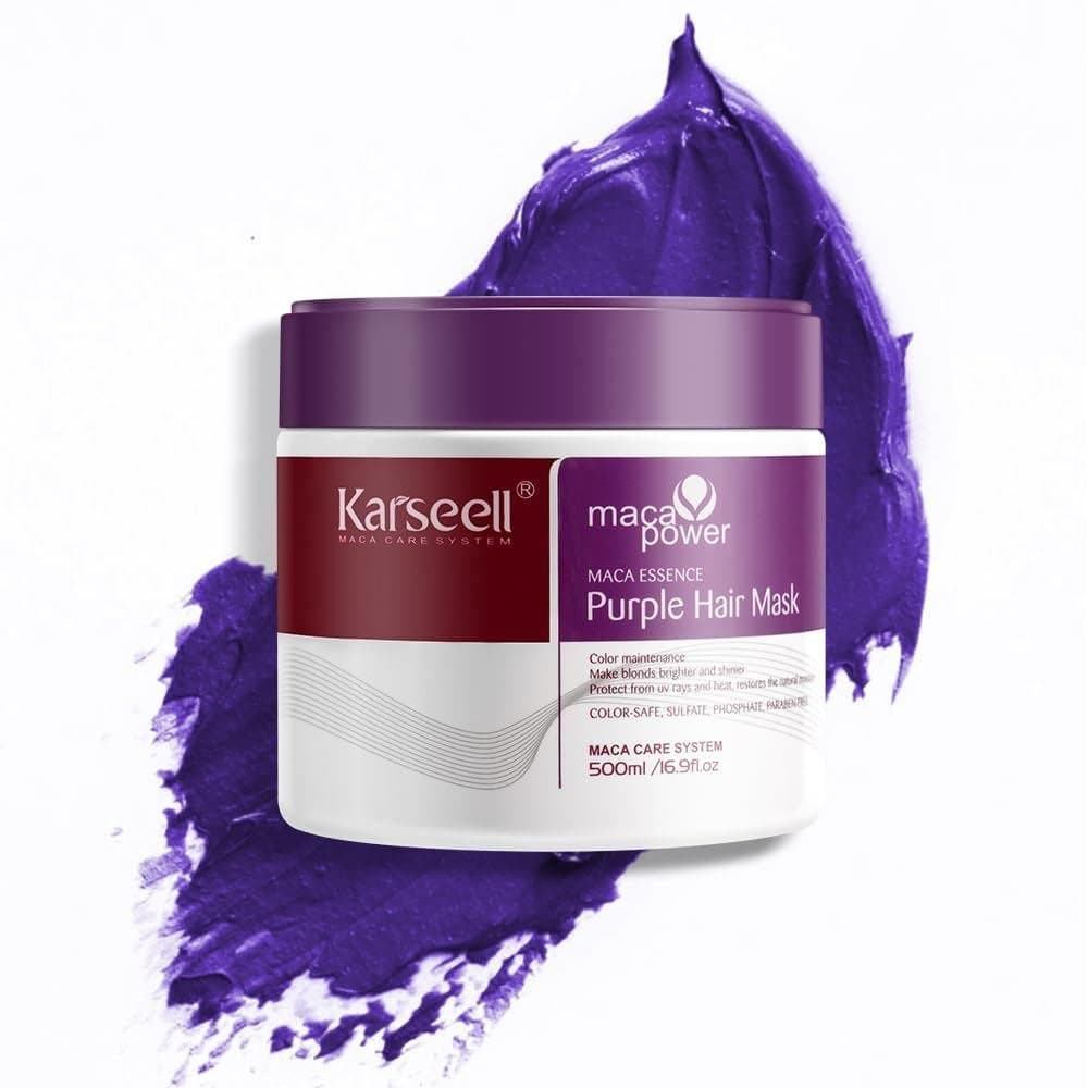 Adequado para cabelos loiros, prateados e brancos. A tintura de cabelo roxa Karishel tem um efeito profissional de realc