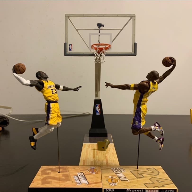 McFarland NBA Basquete Suporte Bola Quadro Bola Suporte Quadro de Tiro Kobe James Modelo de Figura de Mesa