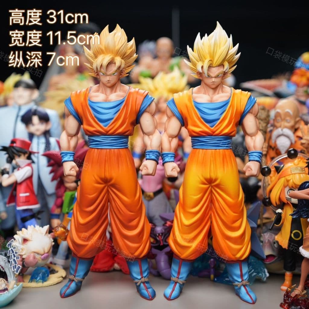 [Em Estoque] Figura Modelo HY Super One Super Two Son Goku [Edição Limitada Exclusiva] Estátua Modelo GK Super Saiyan Ka