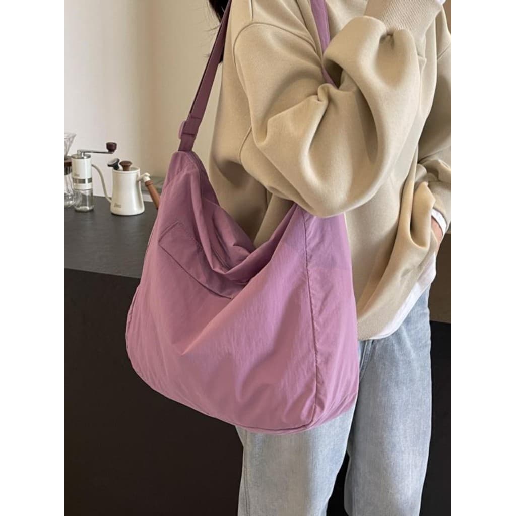Bolsa mensageiro feminina de grande capacidade leve bolsa mensageiro Casual simples bolsa de viagem All-Match One-Shou