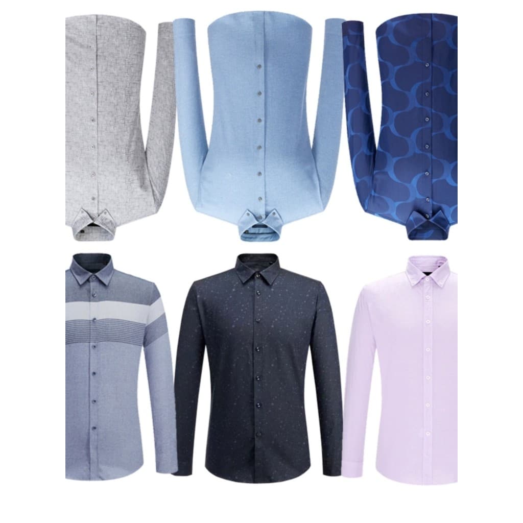 HL10026 Sea Series Camisa masculina de manga comprida Camisa de manga comprida Business Casual Slim-fit Trendy Primavera