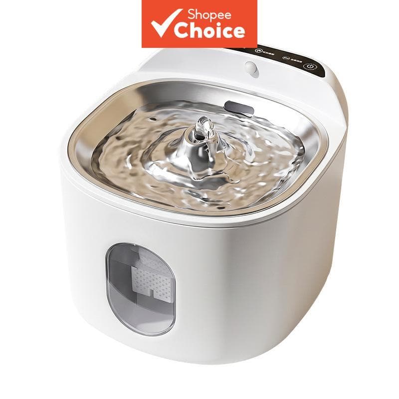 Fonte De Água Sem Fio Para Animais De Estimação 5000mAh 4L De Aço Inoxidável Cães E Gatos