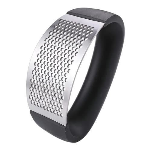 Amassador Espremedor Alho Triturador Metal Inox Manual Gourmet Preto