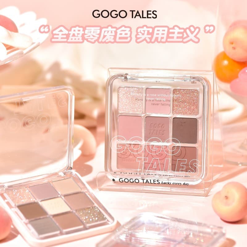 Gogotales gogotales dança vidro sonho diário nove cores paleta de sombras perolado fosco Blush alto brilho tudo-em-um ol