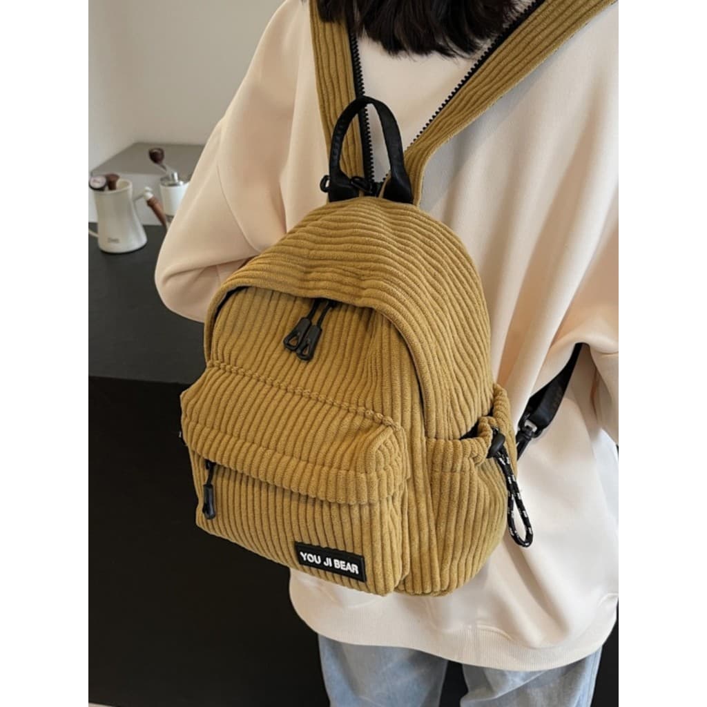 Lona pequena mochila feminina nicho Design mochila estudante universitário ins Mini viagem leve saco de escola 2026 novo