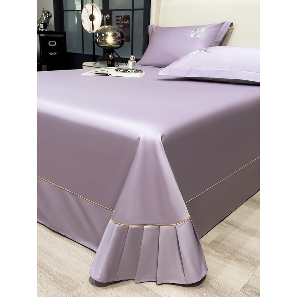 Lençóis de cama de algodão longo de alta qualidade estilo Hotel, 100 contagens, peça única, algodão puro, tributo duplo,