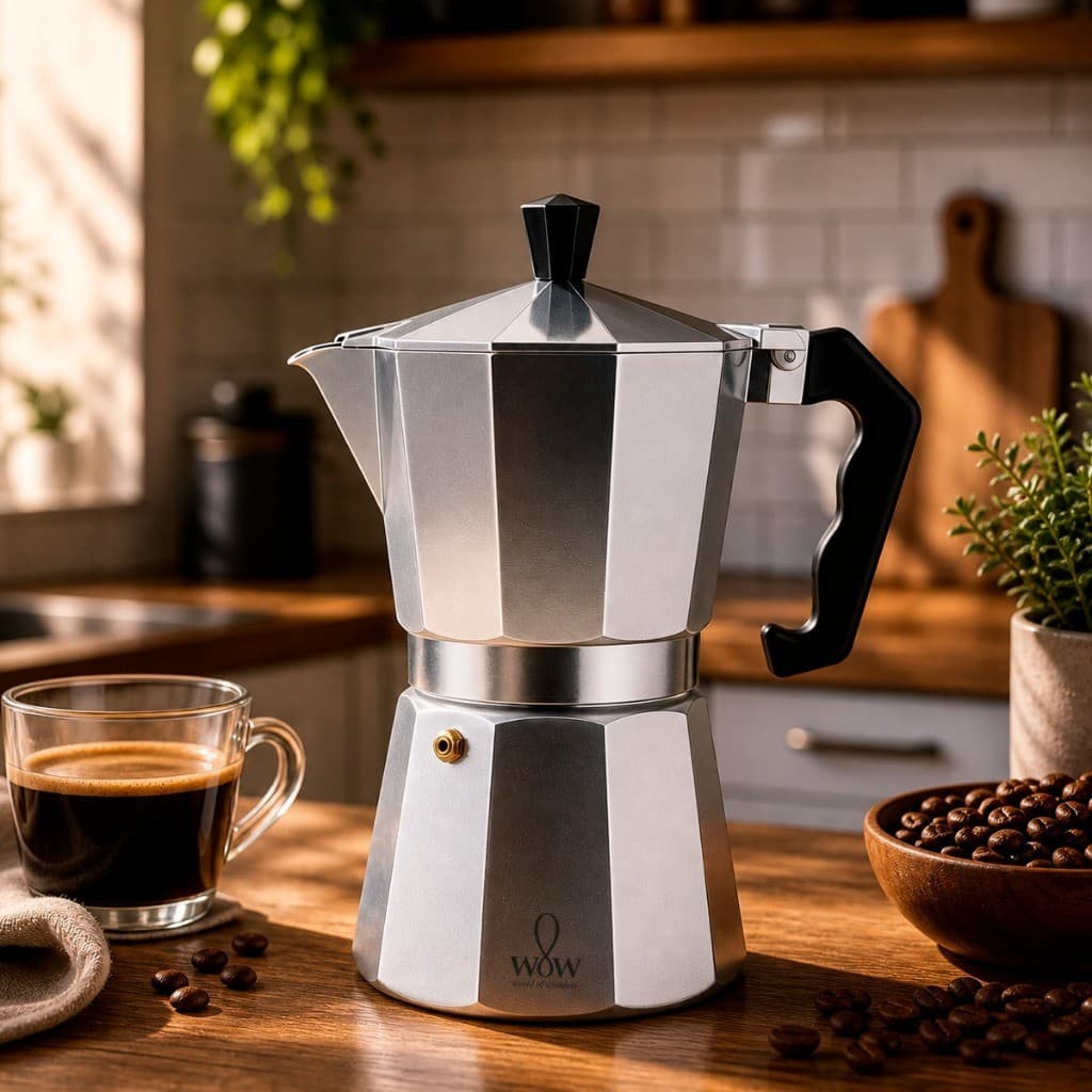 Cafeteira Italiana Alumínio Inox 6 Xícaras Café Rápido e Cremoso " Envio Imediato "