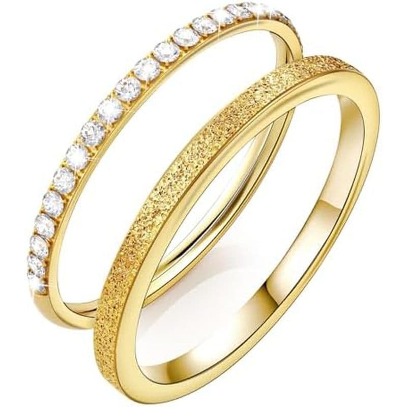 Anéis De Empilhamento Banhados A Ouro De 2 Pacotes Para Anel Oura 4/Ring 4 Ceramic/Gen 3 , Não Manchado , De Jato De Are