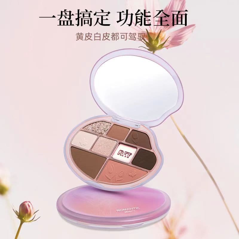 Luo Xiaoman flor espectro maquiagem paleta abrangente paleta abrangente destacando paleta de contorno nove cores sombra