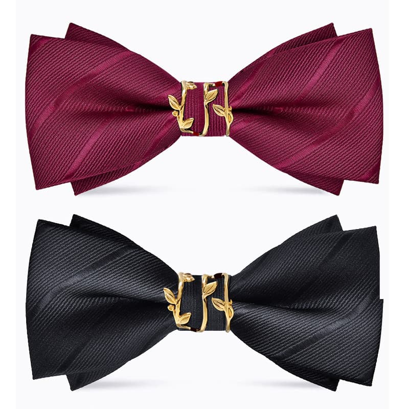 Gravata borboleta masculina para casamento, borgonha com ramo rico, padrinhos, casamento, noivado, laço preto, camisa co