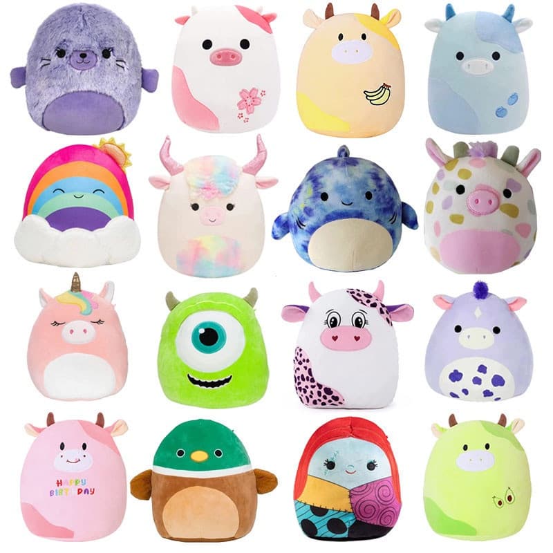 Brinquedo de pelúcia de vaca Squishmallows de 8 polegadas Animal de pelúcia fofo Kyle S Boneca de pelúcia