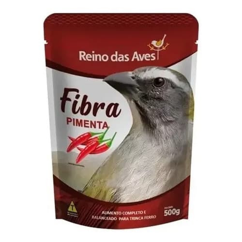 Ração Fibra De Pimenta Especial 500g- Reino Das Aves