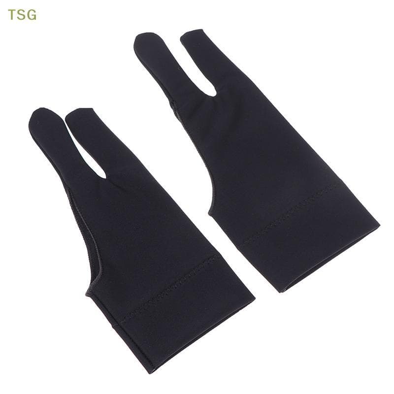 [Trêsgoodstonesgen] 1Pc Luva Artista 2 Dedos Desenho Gráfico Tablet Mancha Luvas Antiincrustantes Tsg