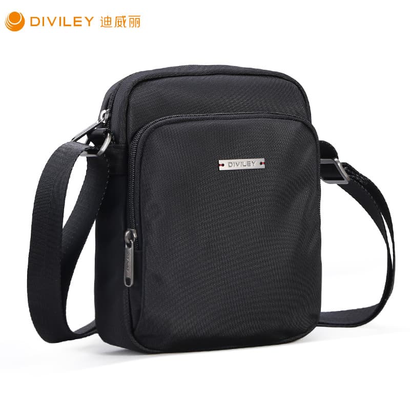 Weibao Diweili Bolsa masculina de lona Bolsa mensageiro esportiva Casual bolsa de ombro à prova d'água Oxford pano portá