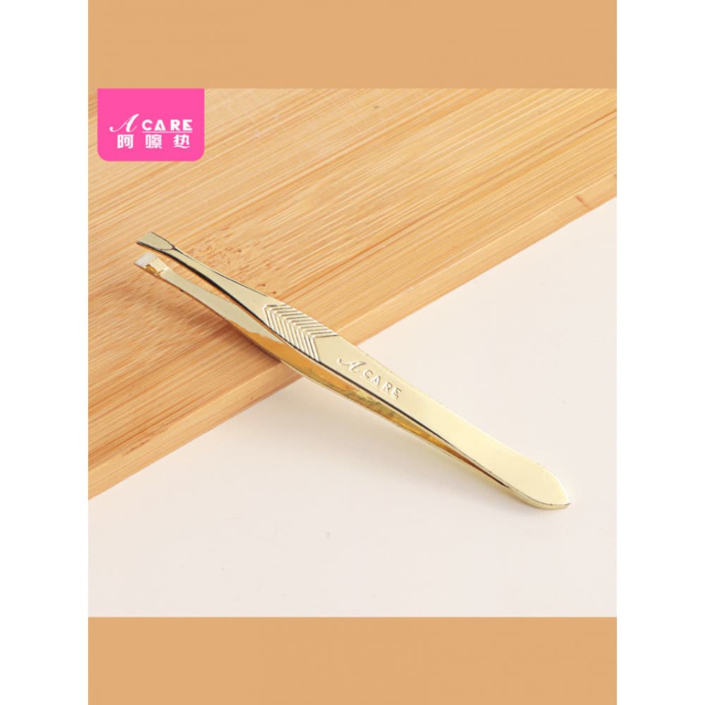 Clipe de sobrancelha BC1sq801-Ouro Diagonal pequena pinça sobrancelha arrancar aço inoxidável sobrancelha aparar barba a